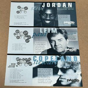 Steve Jordan / Paul Leim / Stewart Copeland - Paiste - 1999 Vintage Print Ad
